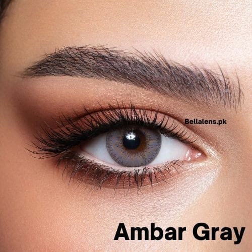 Bella Amber Gray Contact Lenses – Elite Collection